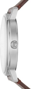 Emporio Armani Herren White Dial Brown Leather Strap Watch For Men - AR11103